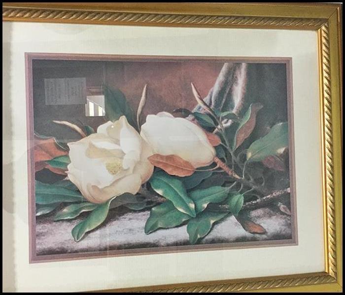Framed picture after soot cleanup services