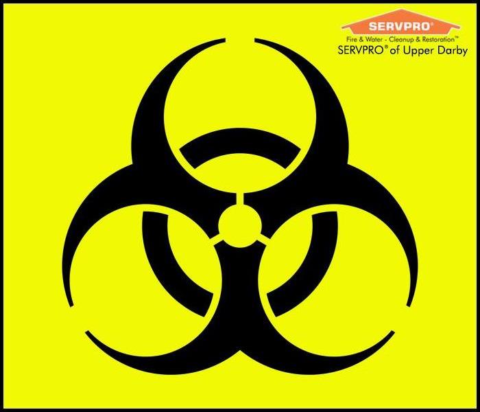 Biohazard Symbol on a yellow background